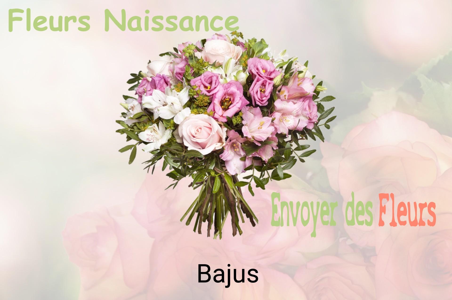 Bouquet de fleurs de naissance livré à Bajus